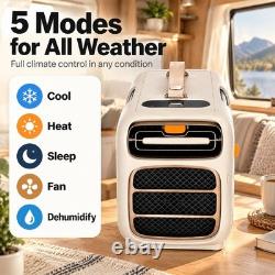 Quiet Portable Air Conditioner Heater and Cooler 4-in-1 Mobile AC Unit Camping