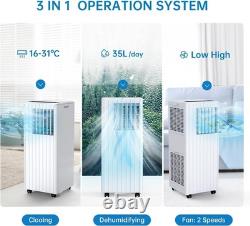 Techigher 3-in-1 Portable Air Conditioner 9000 BTU Air Conditioning Unit White
