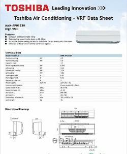 Toshiba Mini-SMMS Vrf Air Conditioning System 6 Indoor Units 230 Volt Not Daikin