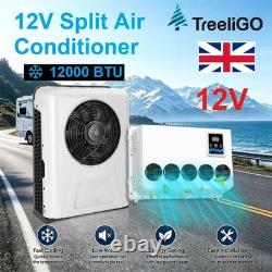 Treeligo 12V Electric Cool Split Air Conditioner Silent AC Kit For Pickup Truck
